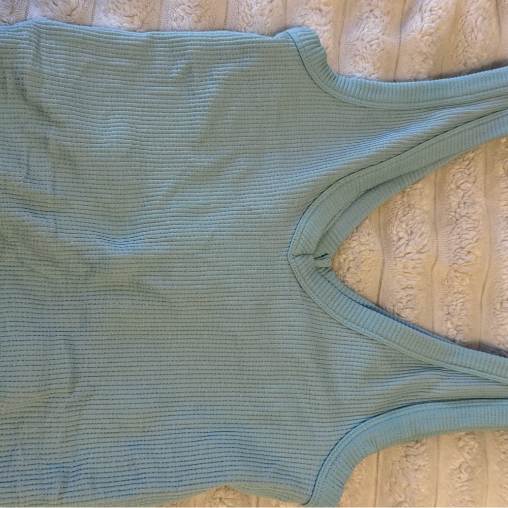 Urban Planet Light Blue Ribbed Tank Top